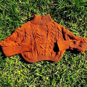 Cropped brown sweater